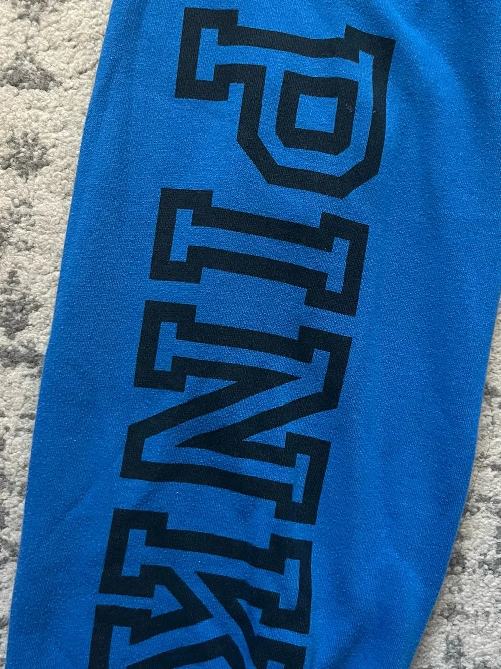 PINK Victoria's Secret Bright Blue Jogger Sweatpants with Black Logo